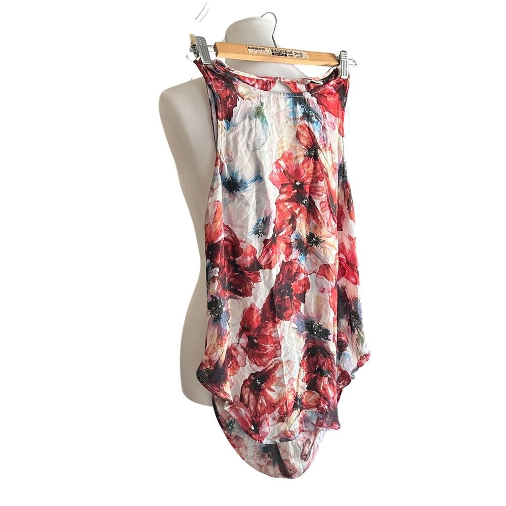 Haute Hippie Floral Silk Top, Size Medium